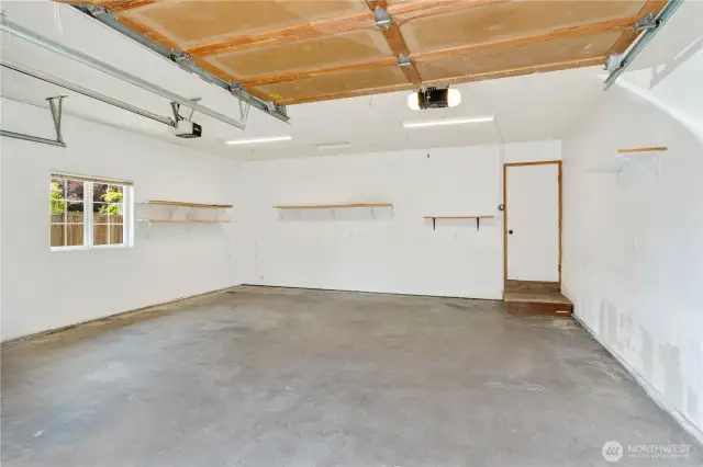 Two Car Attached Garage. Door Leads to the Laundry Room.