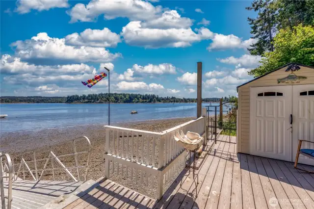 Down at the waters edge is storage for all your boating and water needs.