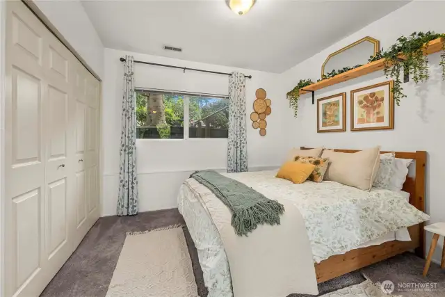 Lower level bedroom with huge closet