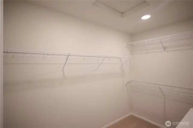 large walk in closet, enough for two!