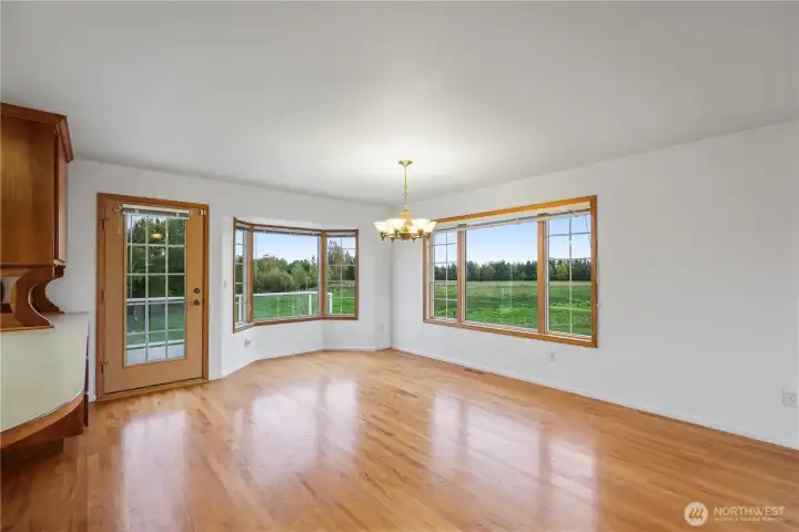Dining area leading out to deck