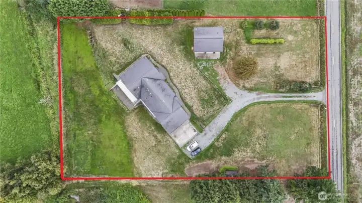 Aerial view of property