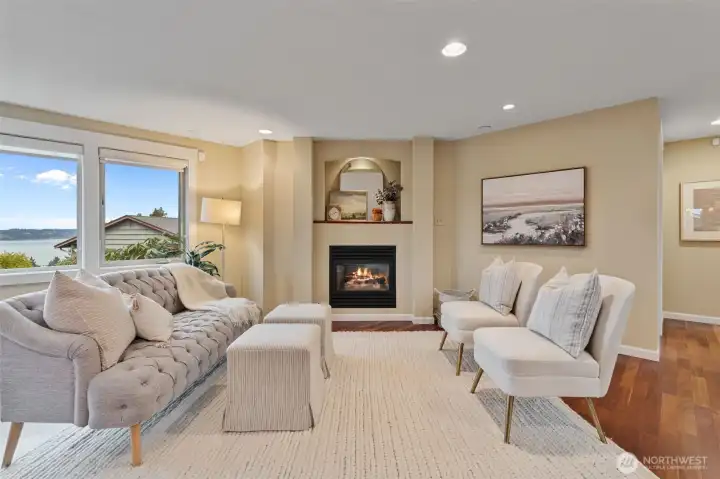 Living Room with Fireplace