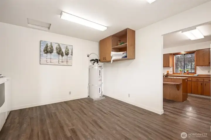 A huge bonus utility/mud room space is ready for multiple uses.  Grow your garden and create a canning center. Set up a quilting frame or crafting table.  Lay out yoga mats or excercise eqiuipment.  Install huge pantry shelves.