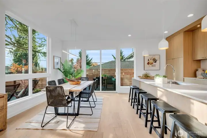 Dining room for large gatherings.