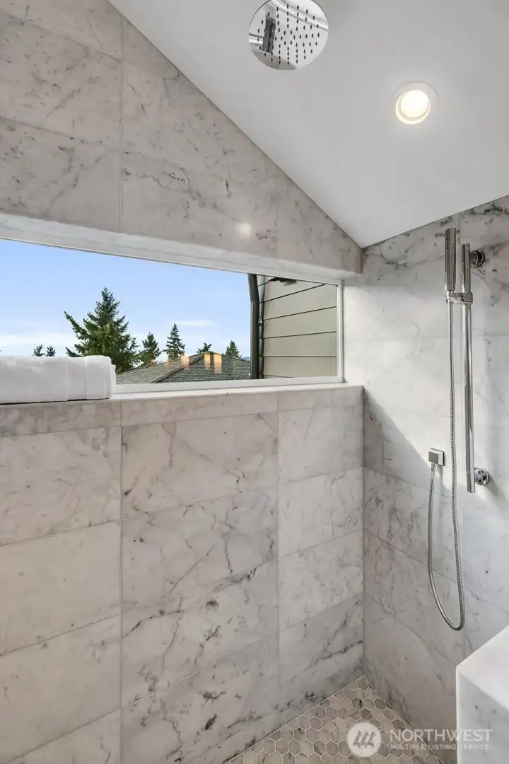 Carrara Marble full height.