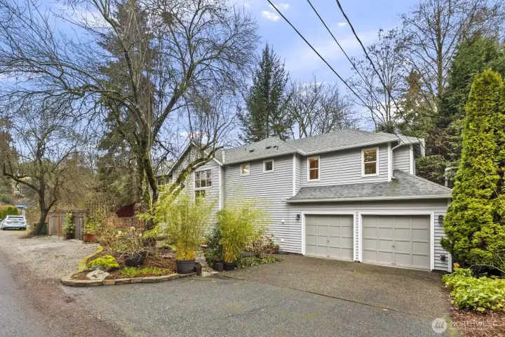 Parking is no problem here - between the 2-car garage, driveway space, and street parking you have room for multiple vehicles!