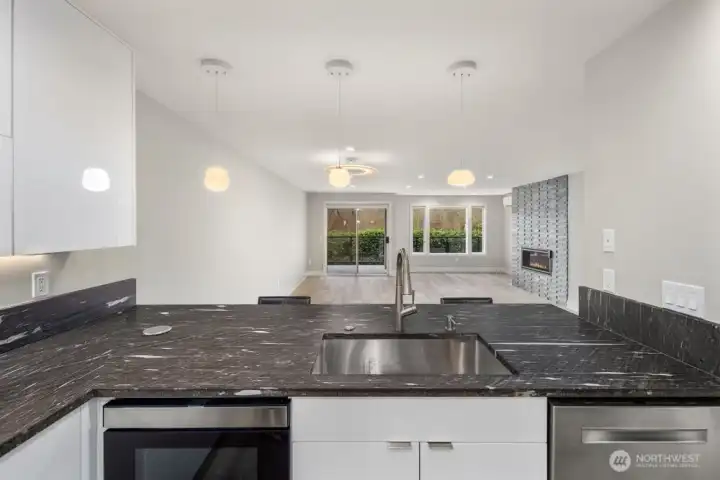 Custom Granite Countertops with Matte finish for slip resistance