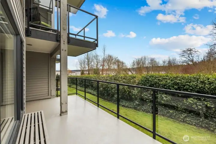 Rear Balcony with Built in Bench