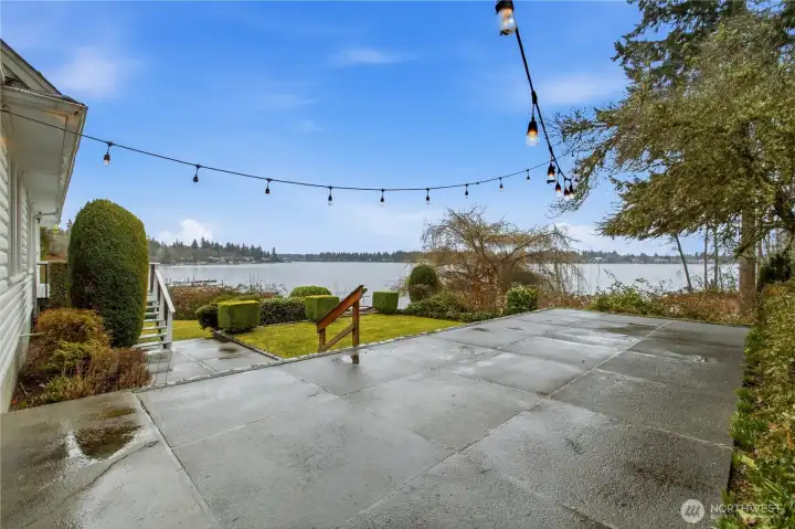 Main Home... view from oversized patio overlooking American Lake