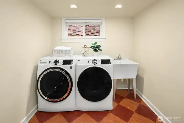 Laundry on lower level