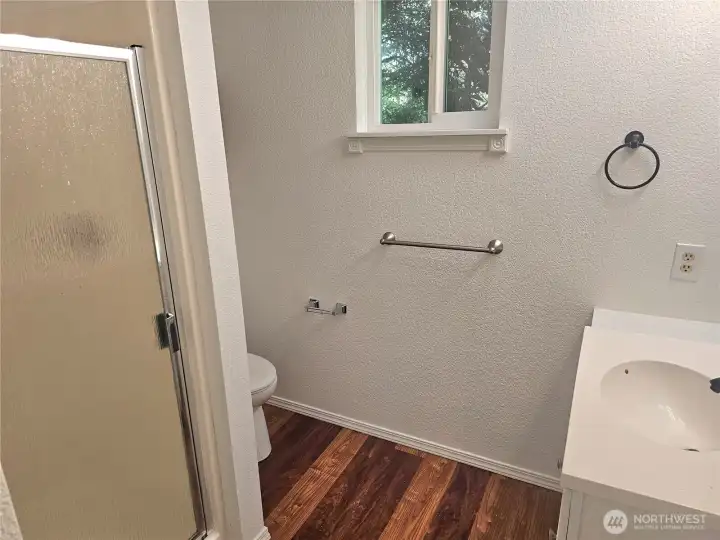 Primary bath with step in shower Primary bath with step in shower