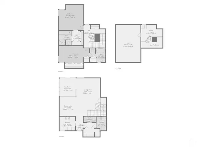 The unique floorplan, with a 9x10.5ft enclosed patio and a 7x12.5ft third floor loft, offers significantly more additional square footage compared to other similar units in this condominium. The unique floorplan, with a 9x10.5ft enclosed patio and a 7x12.5ft third floor loft, offers significantly more additional square footage compared to other similar units in this condominium.
