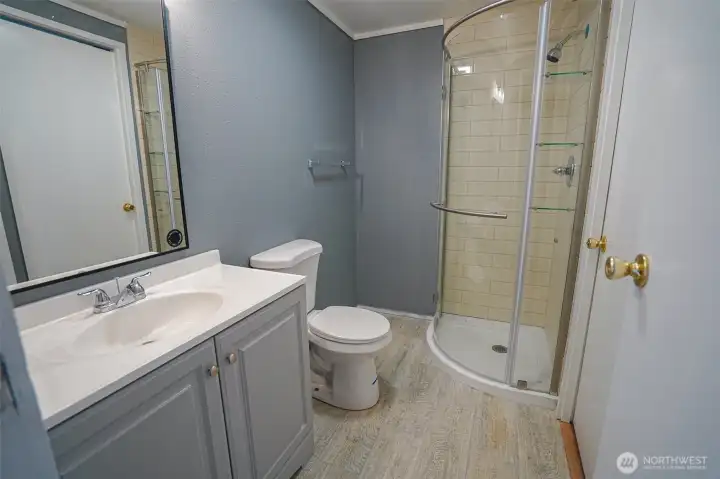 Three quarter bath.