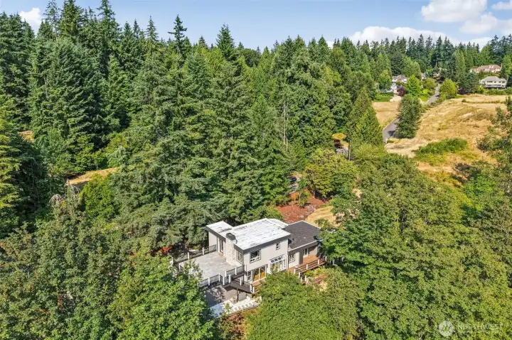 Surrounded by mature trees, the home feels private while remaining close to Woodinville amenities.