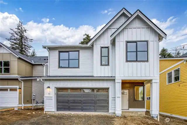 Exterior photo of subject taken in Dec. Interior photos show same plan on another Hillsdale homesite.