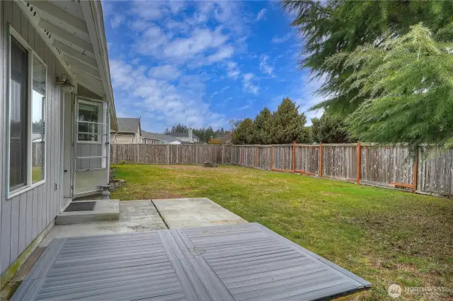 Back patio for BBQ's and enjoying your leisure time