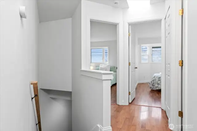 Hallway w/skylights