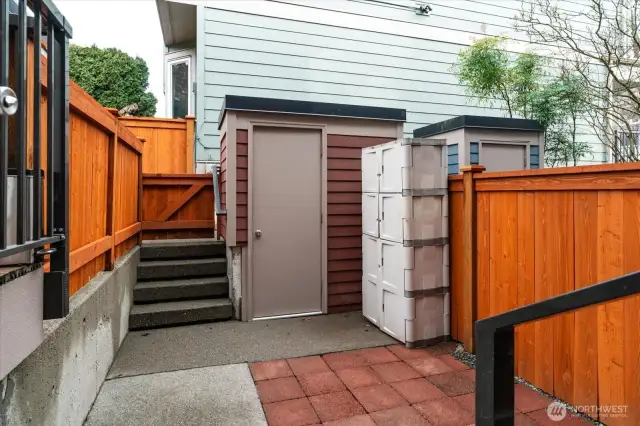 back patio w/storage