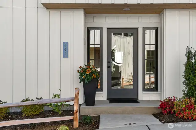 This, stunning, custom designed home, 2224, is south facing and filled with light. An attached single car garage and covered terrace off the large kitchen are some of the many amenities. A second parking spot on the drive in front of garage.