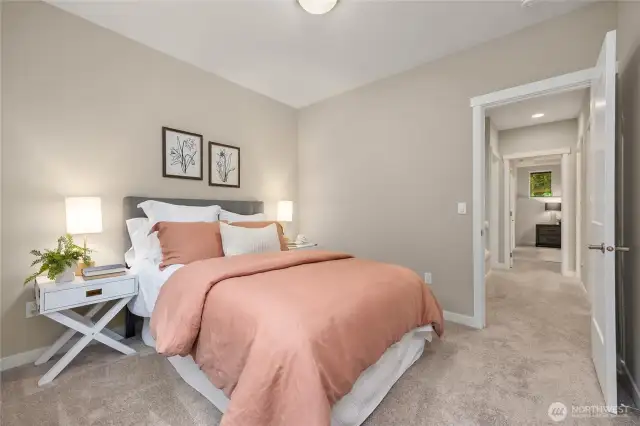 Second bedroom on the south side of the upper level.