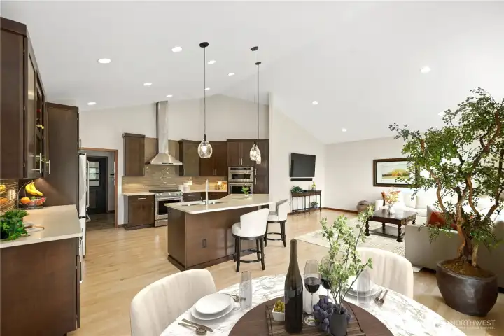 Easy living lifestyle with this open floor plan.  Portions of this photo are virtually staged.