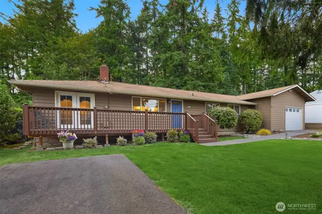 Ample parking in addition to the huge garage