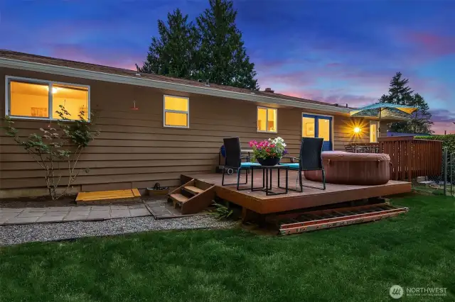 Stunning backyard deck
