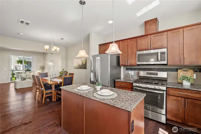 Granite countertops.