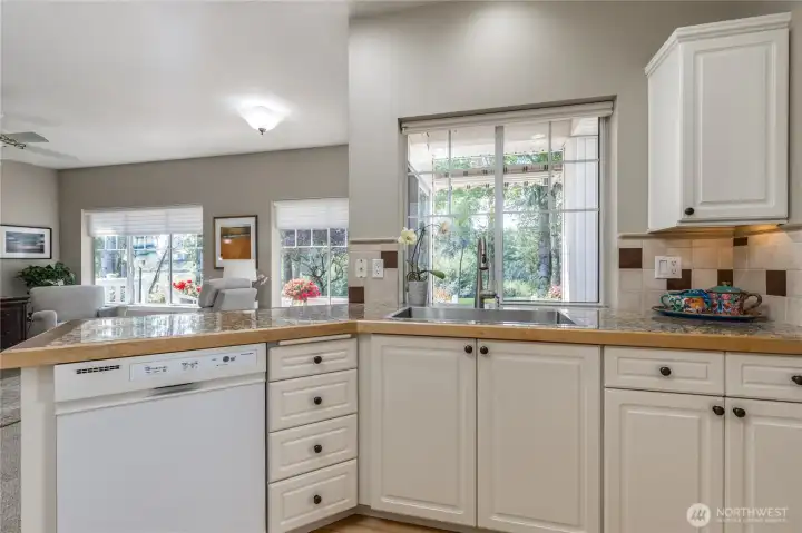 Enjoy a view of the river from every window on this side of the house!