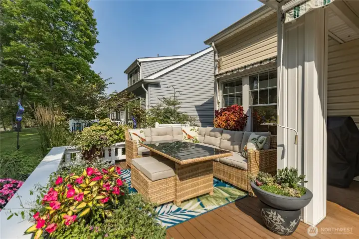 Your entertainment-sized deck offers plenty of space for guests
