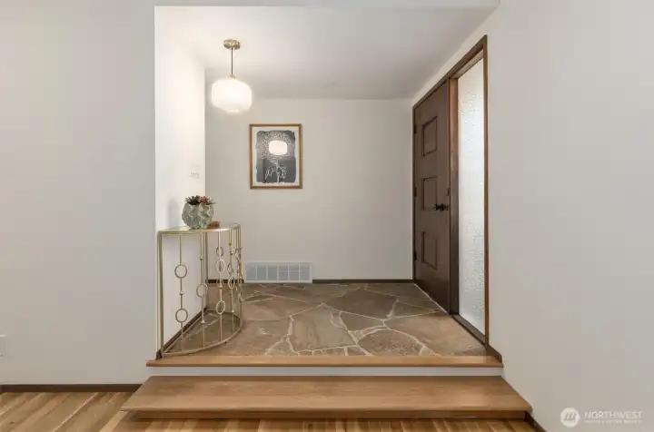 Original stone floor entry