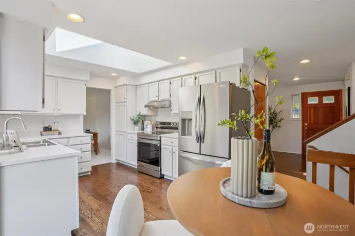 Refinished Hardwoods & Newer Stainless Steel Appliances