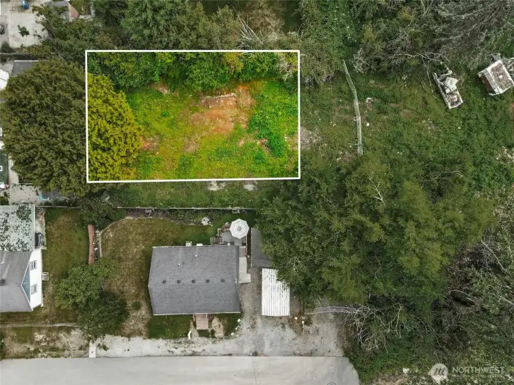 Boundary lines are an estimate, for general understanding. Access is provided across the south parcel, vacant multi-family lot.