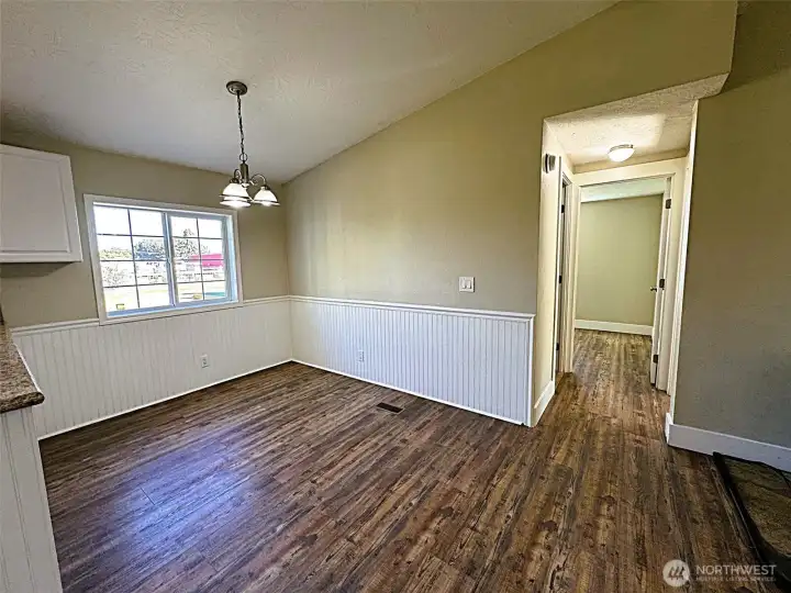 Dining Room in Main Home with LVP