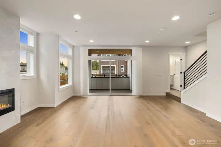 Abundant natural light enhanced by expansive windows