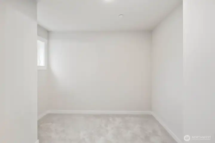 Primary walk in closet w/window.