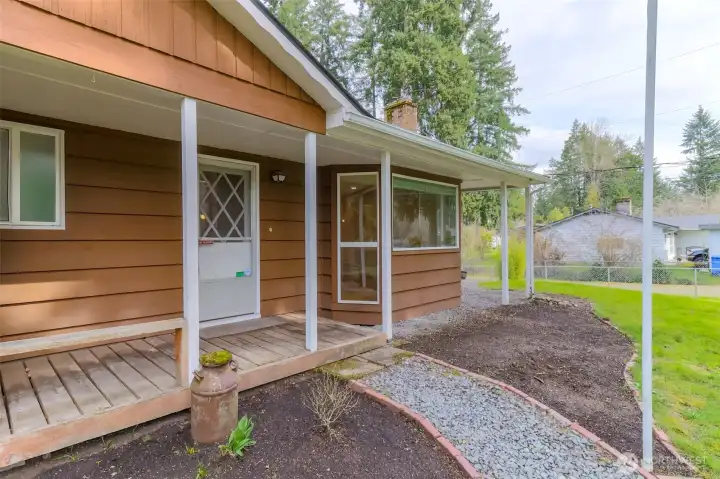 Covered front porch for all your HGTV decorating ideas!