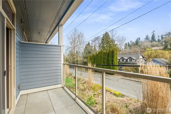 Private, covered patio. Great for all seasons