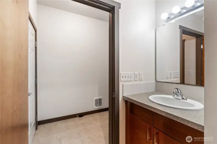 Bathroom, view toward hallway