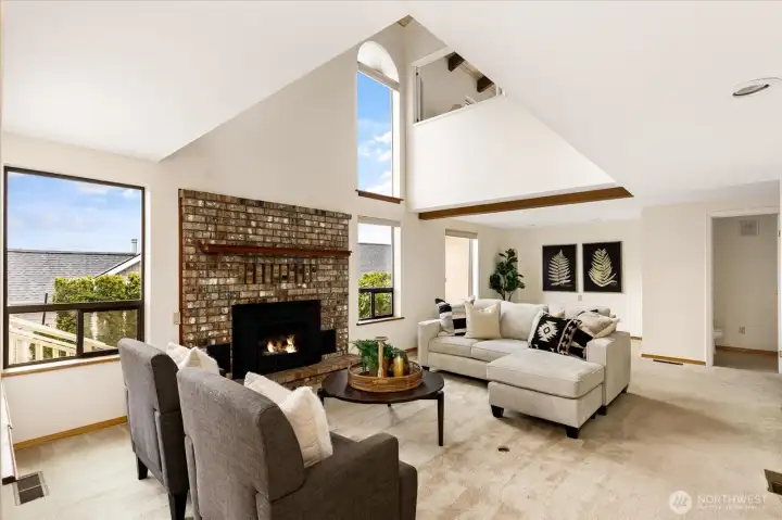 Family Room (gas fireplace virtually staged)