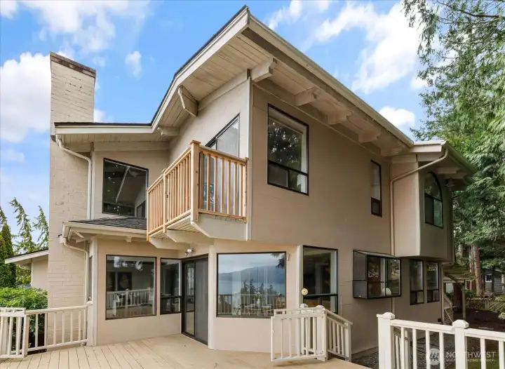 View from backyard deck