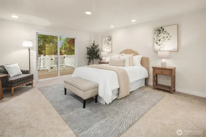 Primary bedroom with deck access
