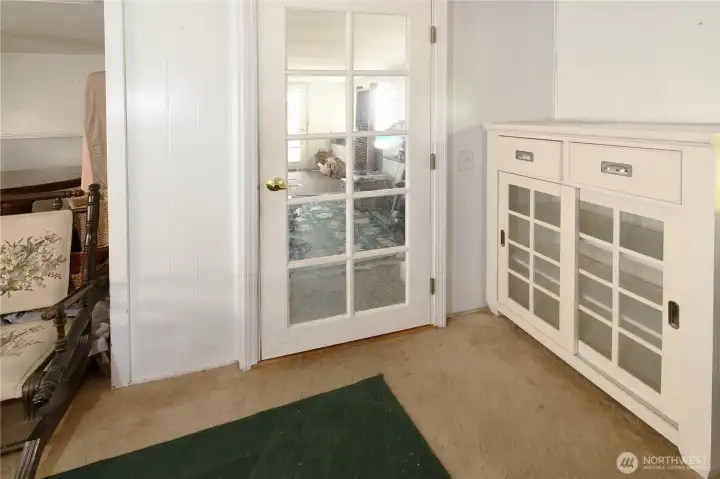 view of the porch from the living room