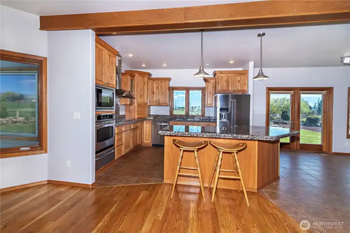 Kitchen looking into dining room