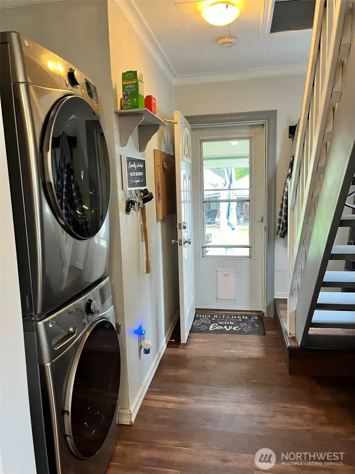 Laundry area off kitchen