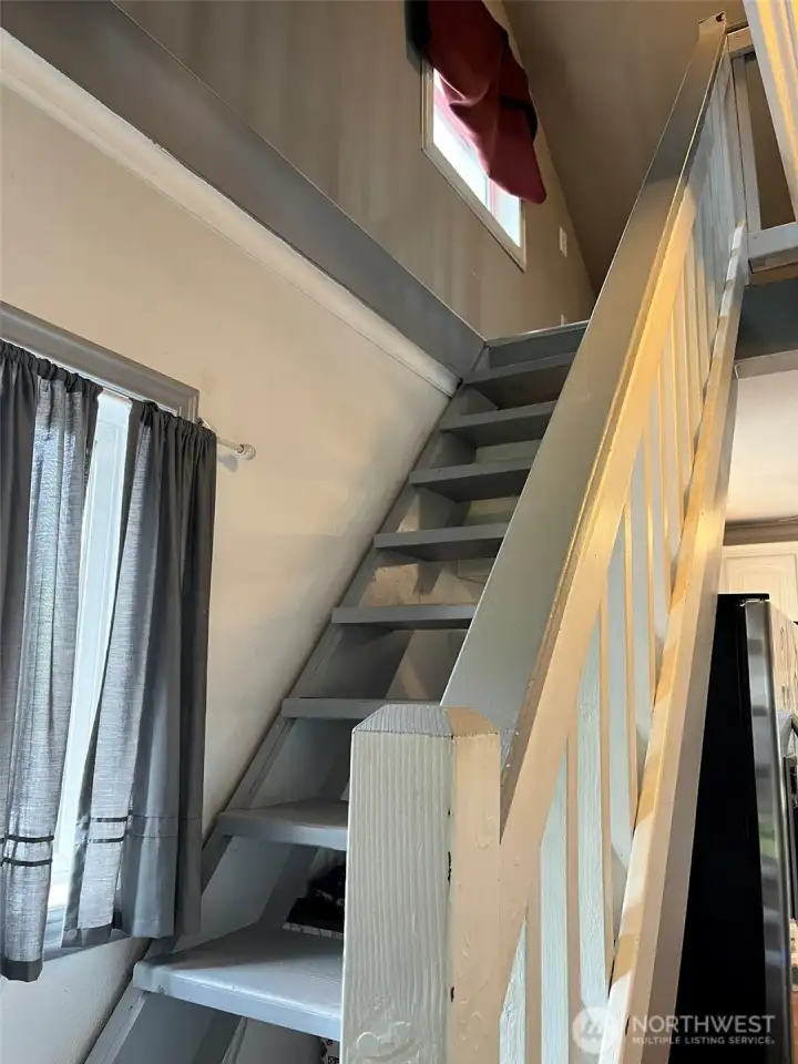 Stairs to finished finished attic