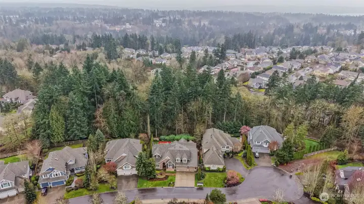 Located on a quiet cul de sac with protected greenspace behind.