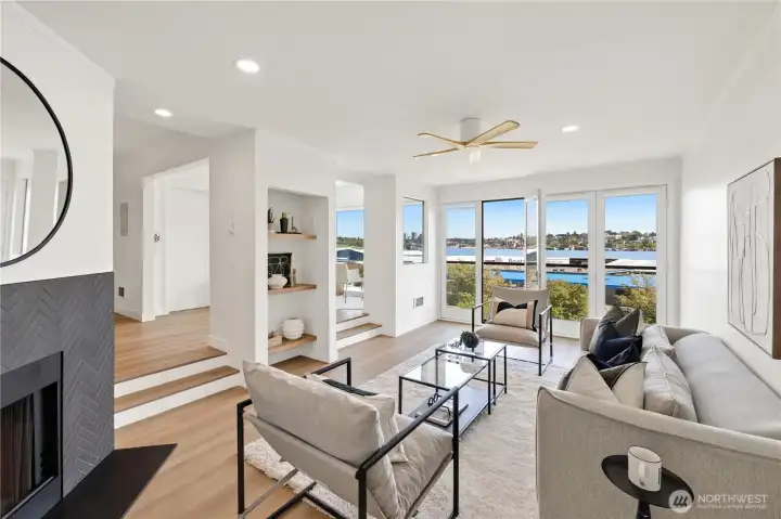 Open concept living room with views Open concept living room with views