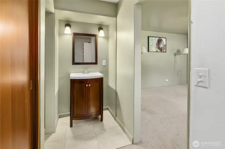 Enjoy the convenience of a dedicated half bath connected to the bedroom.